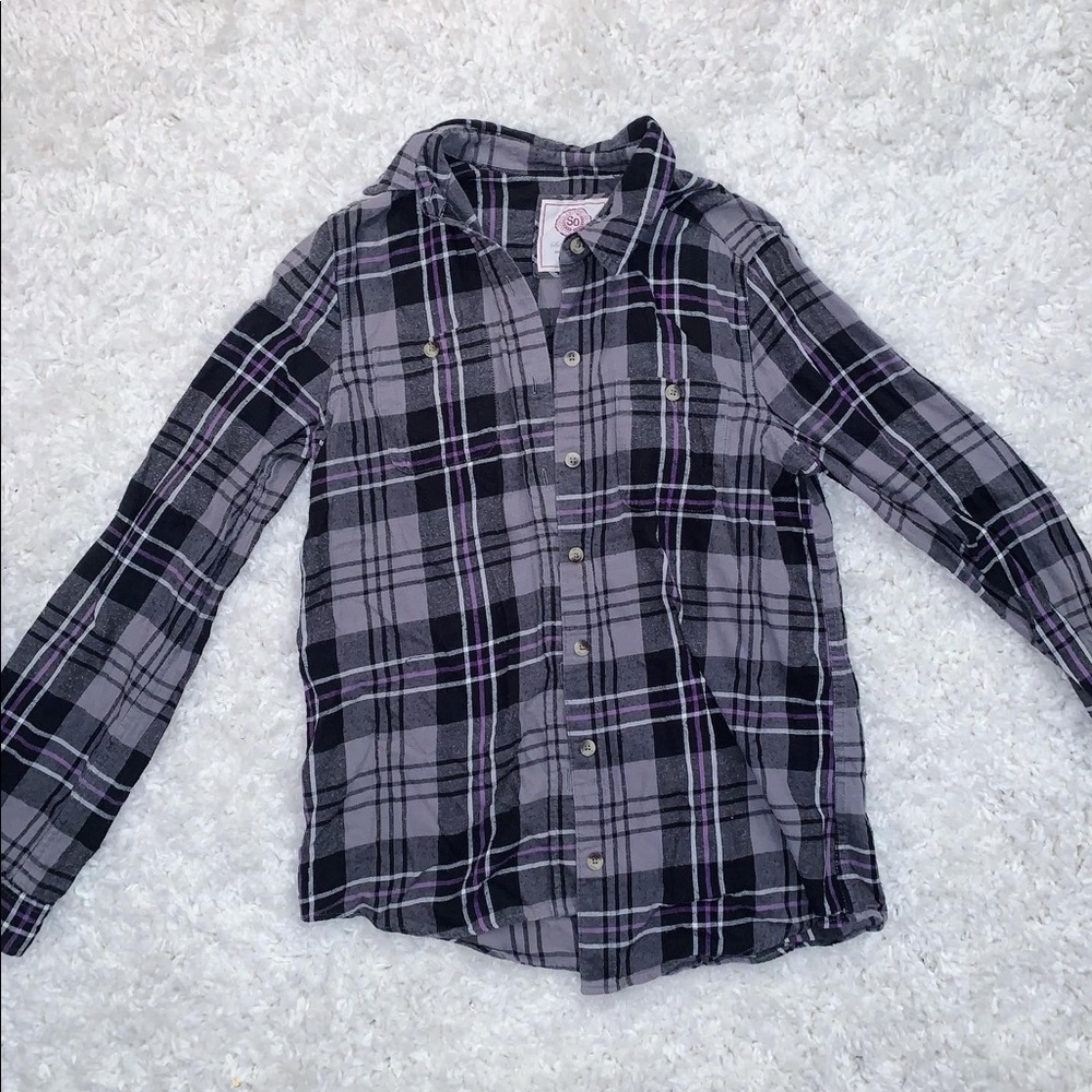 Purple and grey flannel